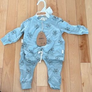 Organic Cotton Kids Matching Set - Blue Floral